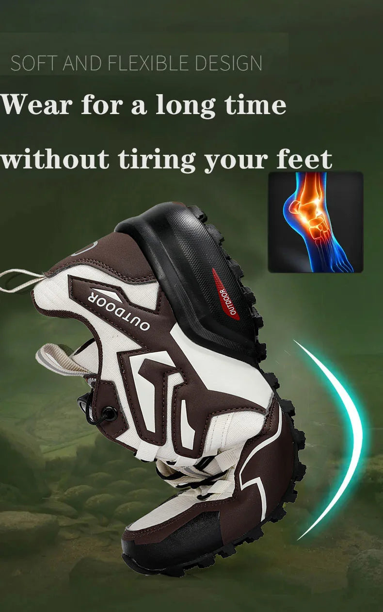 Shoe with text about comfort and flexibility on a green background