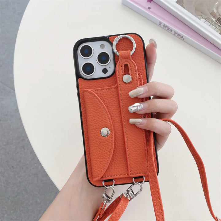 Crossbody Card Holder Case for iPhone 7/8/11/12/13/14/15/16 Pro Max