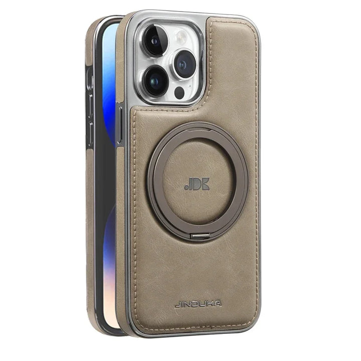 Luxury Magnetic 360° Rotation Leather Case for iPhone 15 Pro Max/14 Plus/13/12/11 in Premium Design