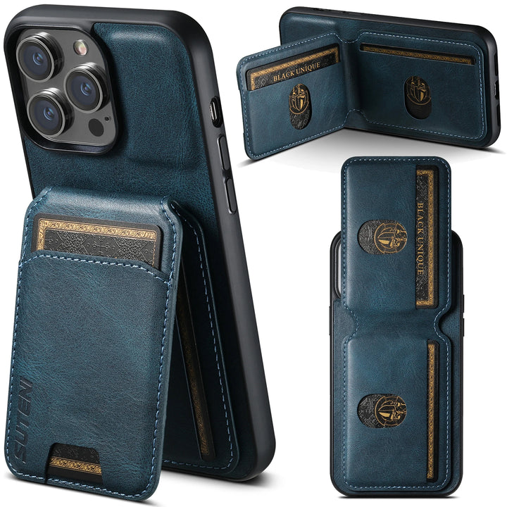 Card Holder Leather Wallet Case for iPhone 16 15 Pro Max 14 13 12 11 X XS XR