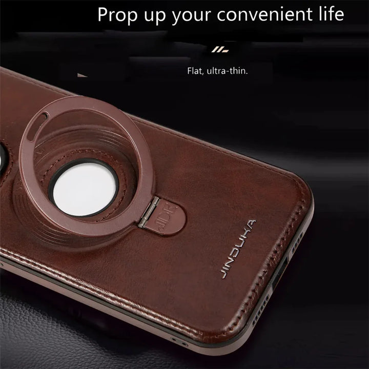 Luxury invisible ring holder iPhone case with MagSafe compatibility, shockproof design, fits iPhone 11, 12, 13, 14, 15, and 16 Pro Max.