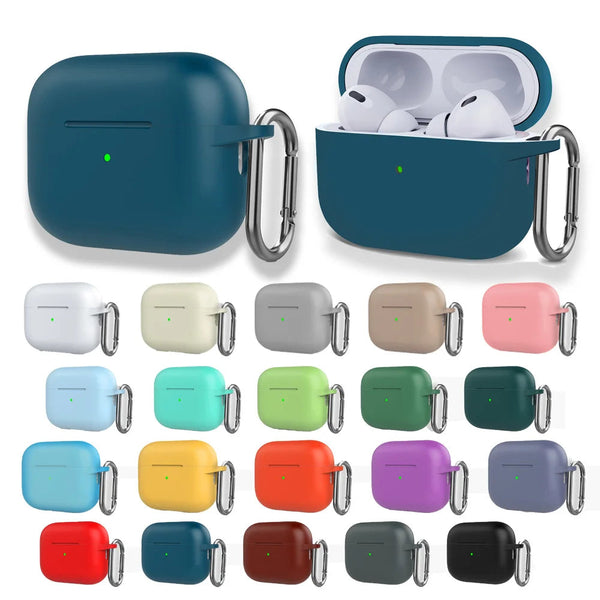 Soft Silicone Protective Case for AirPods Pro 4, 3, 2 – Shockproof Earphone Cover in Multiple Sizes