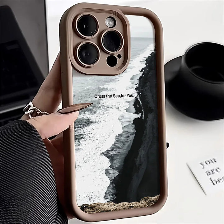 Soft candy liquid silicone phone case with matte finish for iPhone models, featuring camera protection.