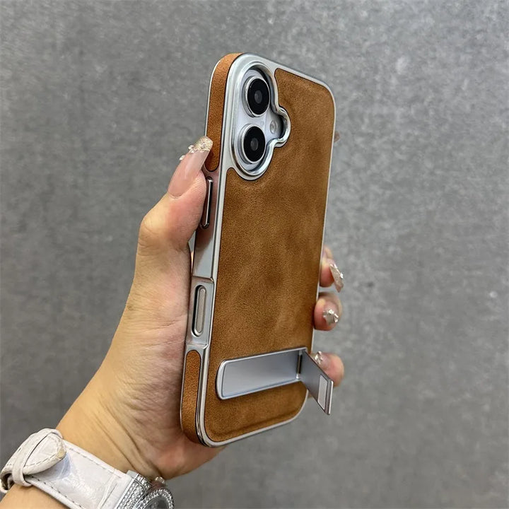 Flip Leather Stand Case for iPhone 11-16 Pro Max Plus, Shockproof