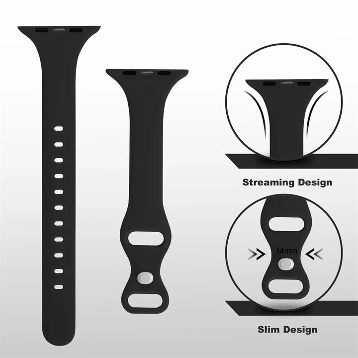 Slim Silicone Sport Strap for Apple Watch Ultra 2 – Soft, Waterproof & Lightweight Design