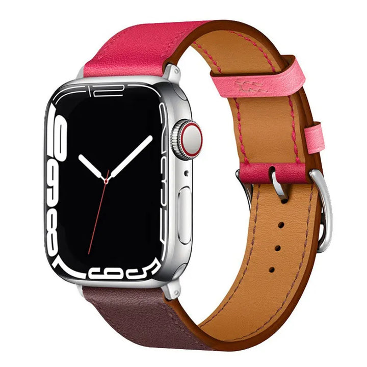 Genuine leather Apple Watch strap – Stylish and durable bracelet design.