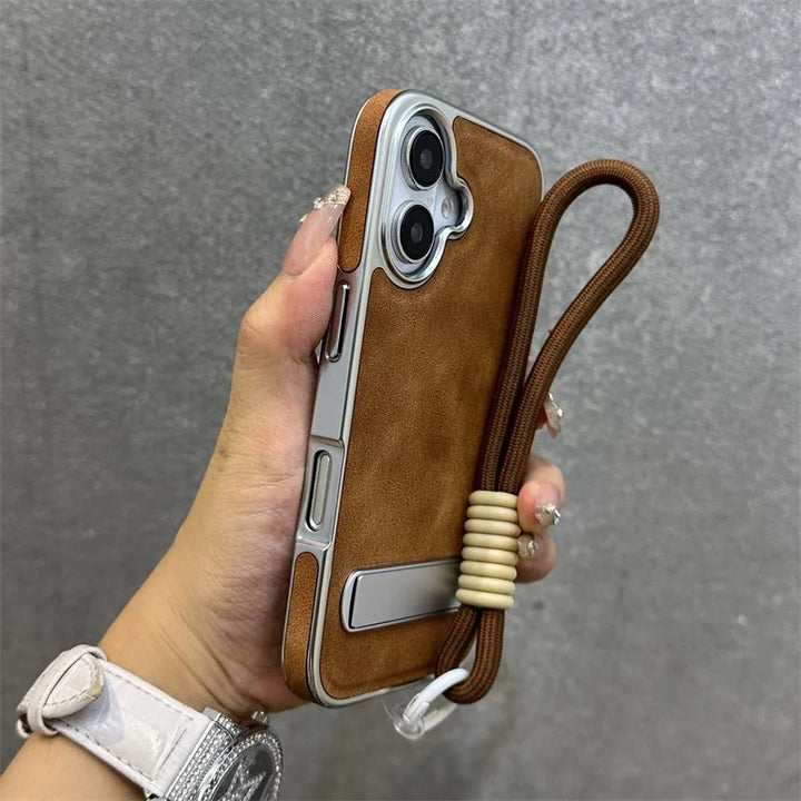 Flip Leather Stand Case for iPhone 11-16 Pro Max Plus, Shockproof
