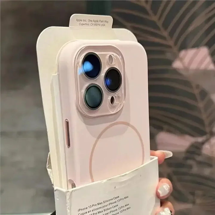 MagSafe Liquid Silicone iPhone Case – Ultra Thin Shockproof Cover for iPhone 11–16 Pro Max with Camera Lens Protection