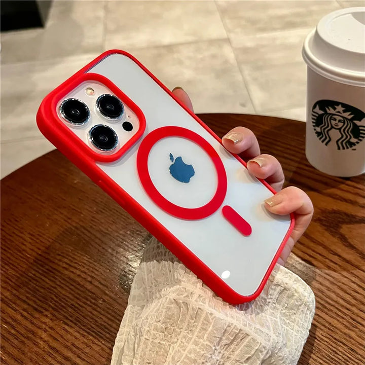 Transparent MagSafe case for iPhone 16