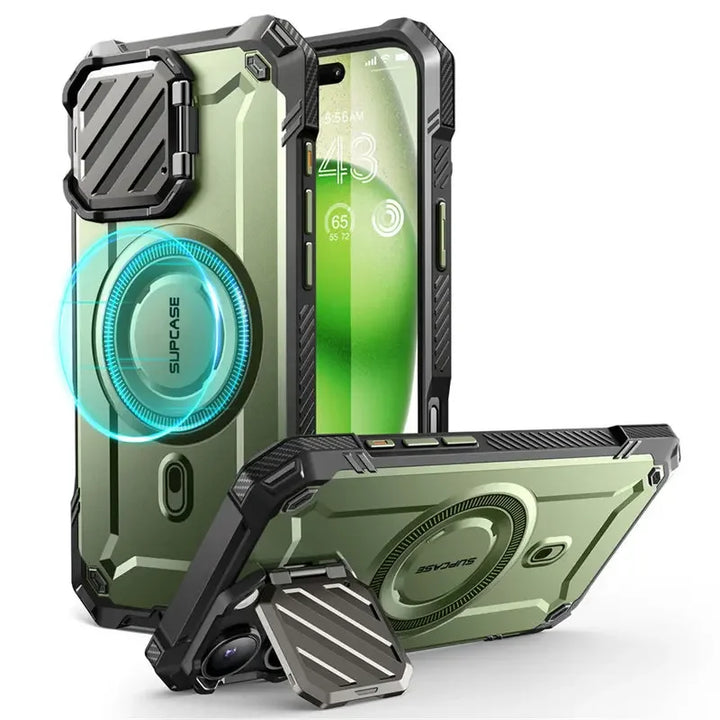 For iPhone 16 Pro Max Case 6.9" 2024 SUPCASE UB Mag XT Heavy Duty Rugged Strong Magnetic Phone Case with Camera Cover Kickstand