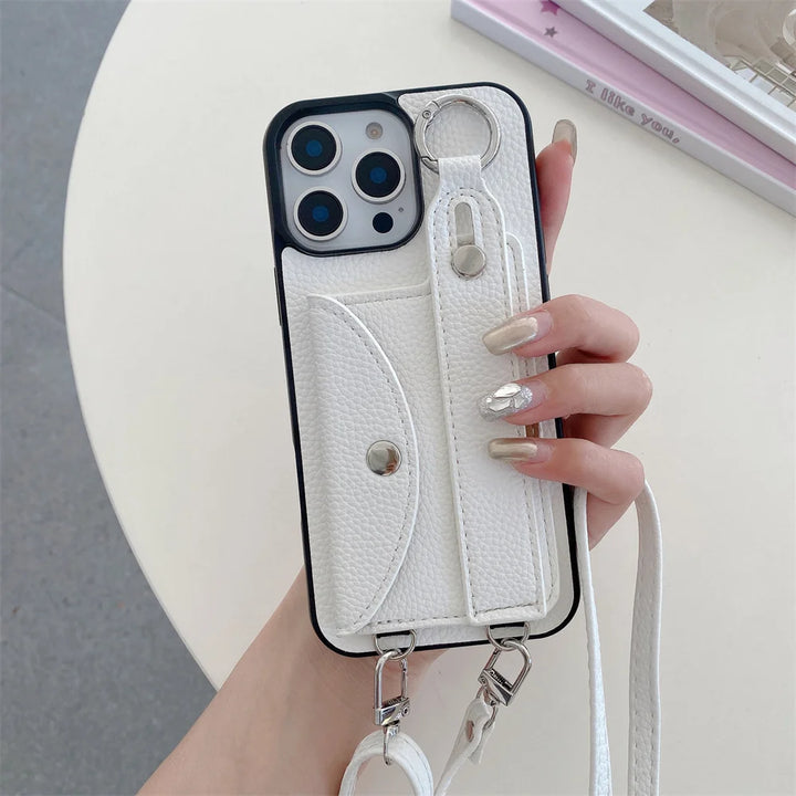 Crossbody Card Holder Case for iPhone 7/8/11/12/13/14/15/16 Pro Max